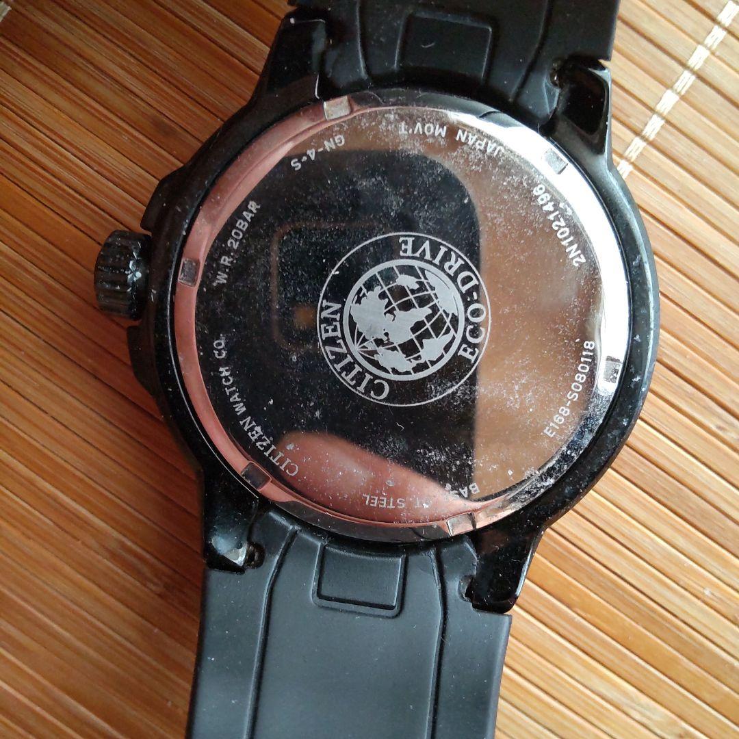 美品【稼働品】CITIZEN/シチズン/エコドライブ/ダイバー/デイト/ブラック