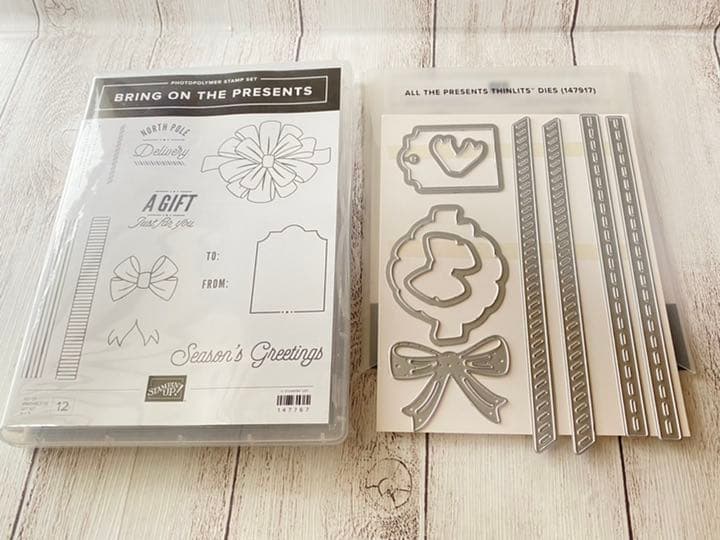 スタンピンアップ　BRING THE PRESENTS スタンプ&ダイセット