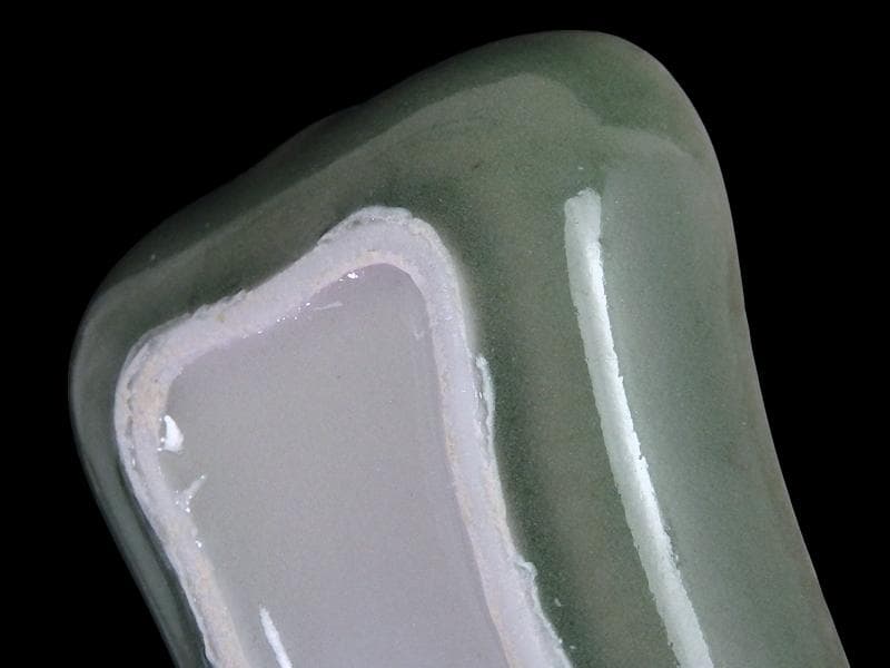 伊万里　瀬戸　青磁　軍配の図　変形豆皿　2枚　珍品　E667AS-fbsf