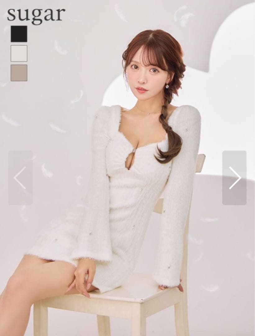 ROBE de FLEURS タイトミニドレス