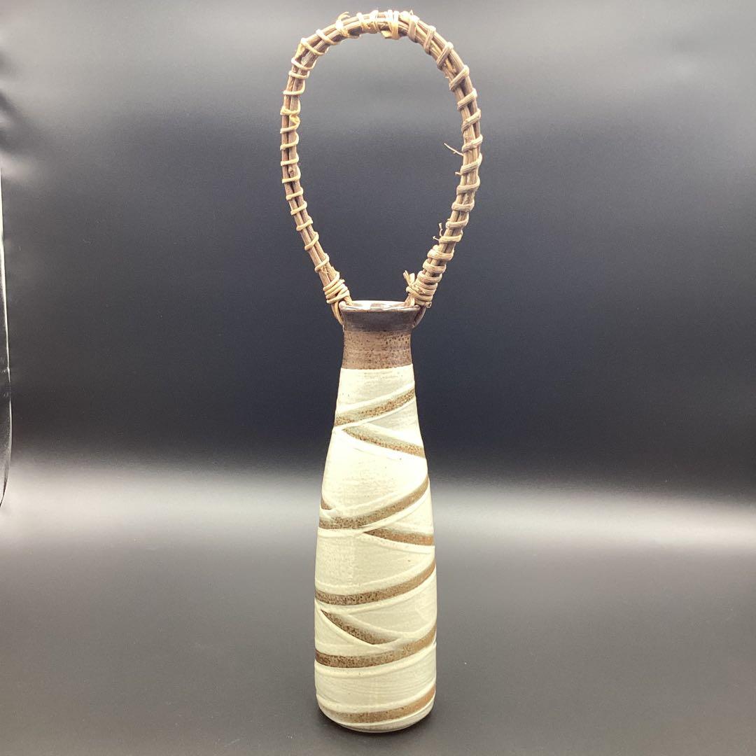 小石原焼　花入れ　つる手花入　箱無し