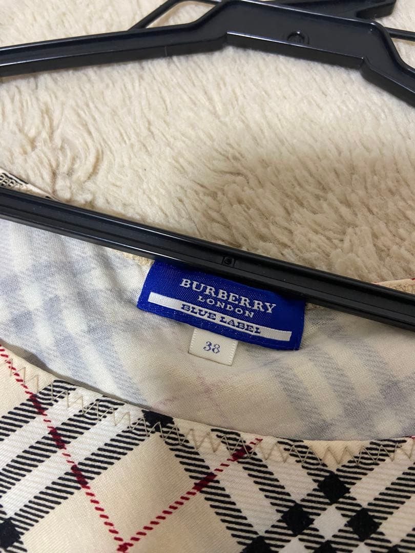 BURBERRY BLUE LABEL リボンチェック柄タンクトップ 38