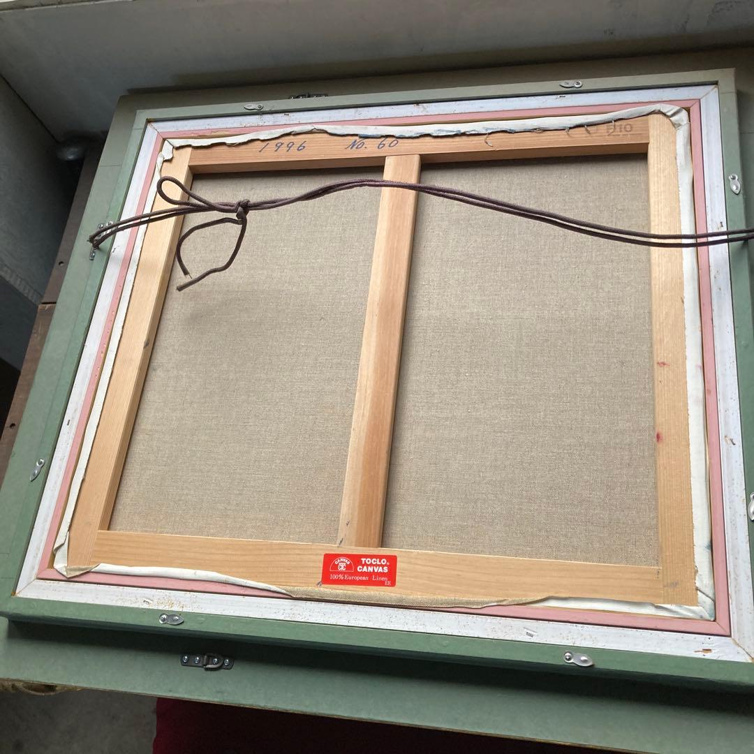 サイン￼ K.Sasaki 赤い薔薇の油彩画 F10号 額装済み 古画