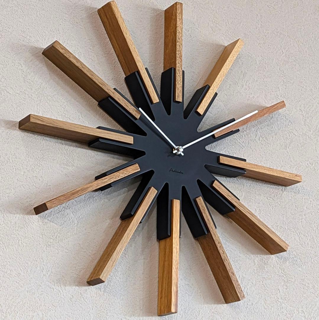 【新品】 インターフォルム 掛け時計 シリオ CL-3346 ブラック 44㎝