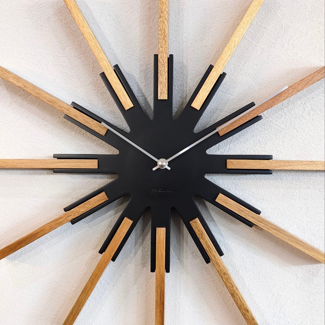 【新品】 インターフォルム 掛け時計 シリオ CL-3346 ブラック 44㎝