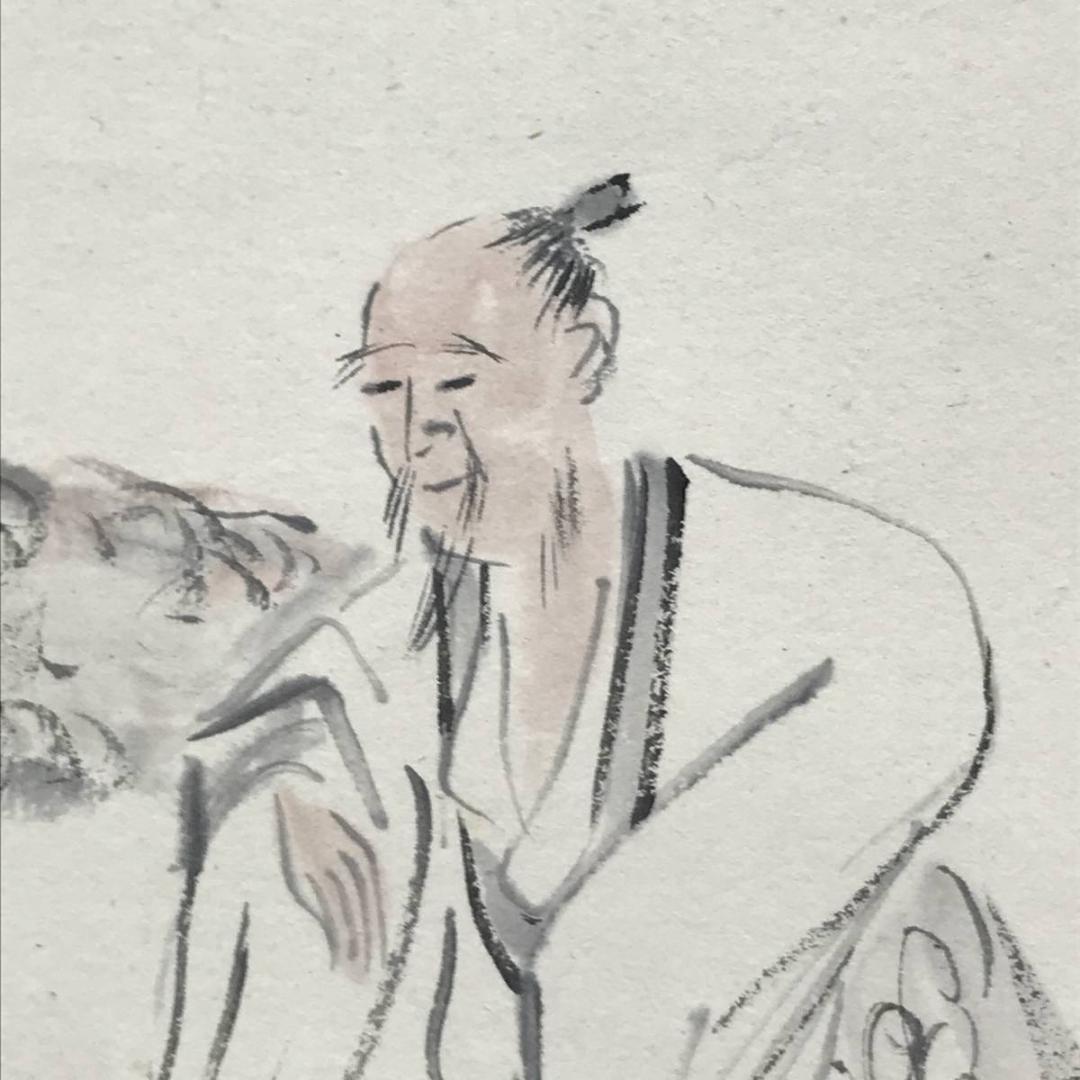 【真作】矢野橋村/松下高風図/人物図/山水図/掛軸/名家伝来/AC-149