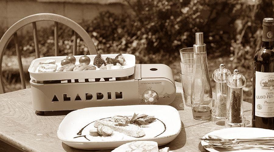 新品 アラジン SAG-RS21B ポータブル ガス ホットプレート 赤 ①