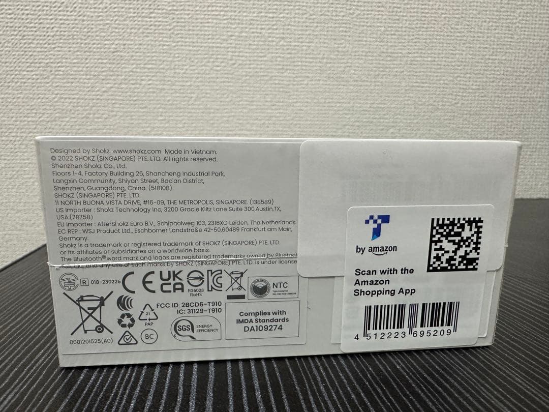 SHOKZ OPENFIT ブラック ワイヤレスイヤホン