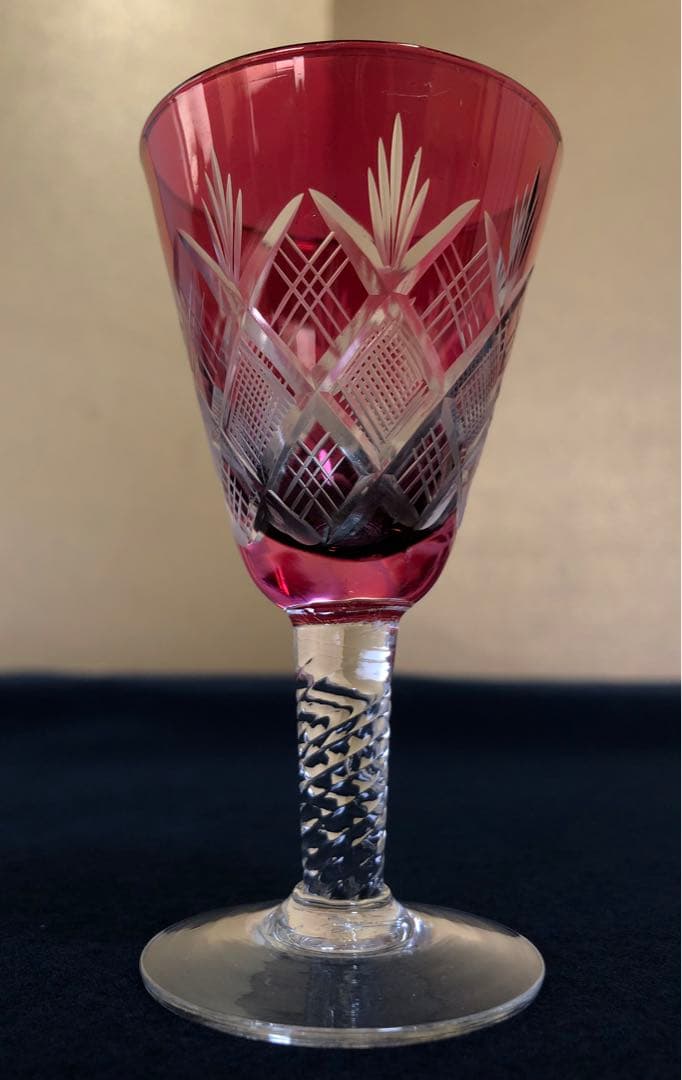 《R》ガラス工芸 江戸切子 グラス5客 木箱　250925あ4