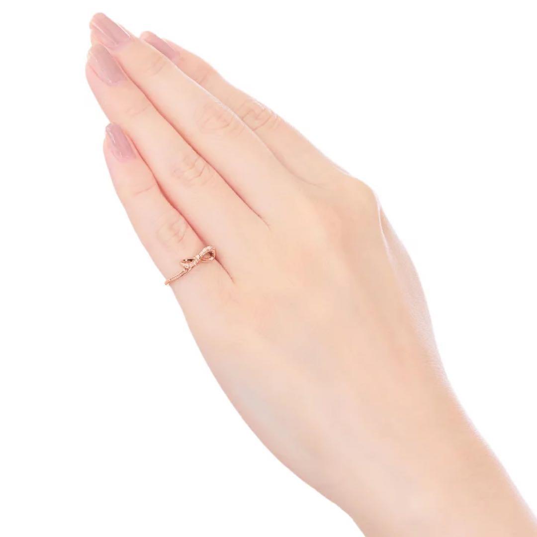 TSUTSUMI K10ピンクゴールドダイヤモンドリング（ピンキーリング）