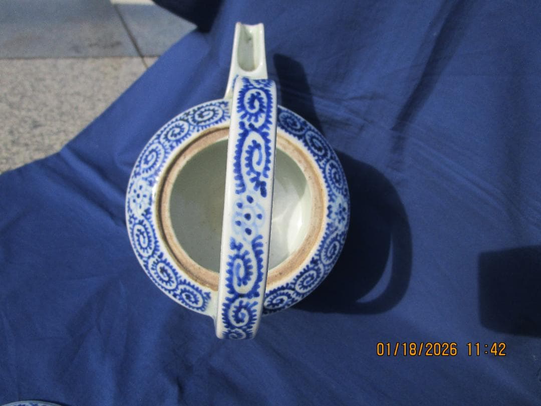 古伊万里　蛸唐草　水次　水指　江戸期保証　無傷と思います サイズ等写真にて 1個