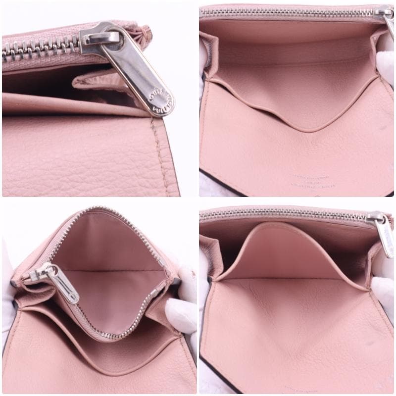 ルイヴィトン マヒナ ポルトモネ アナエ 財布 ピンク 箱付 ★イニシャル跡あり