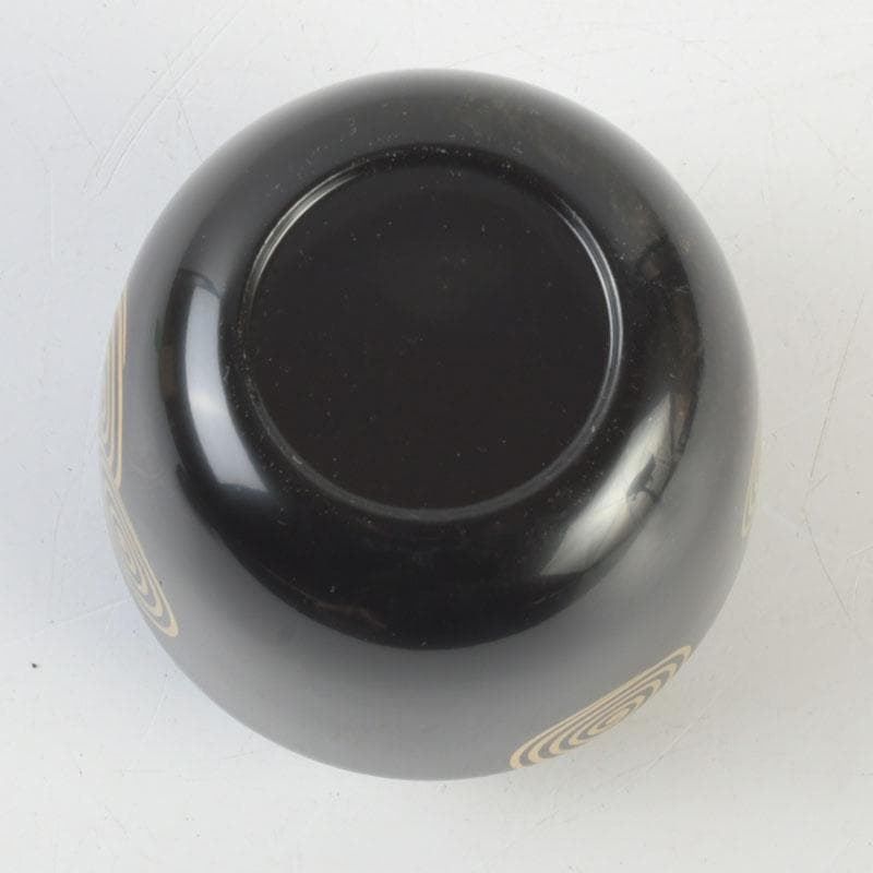 茶道具　坂下仙秀作　淡々斎好写　渦蒔絵　中棗　共箱　V　9834