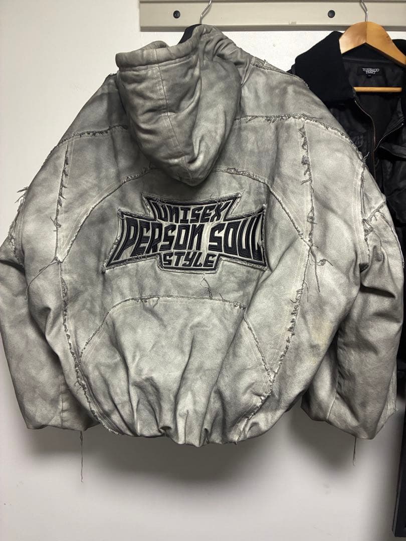 パーソンソウルボンバージャケット グレー