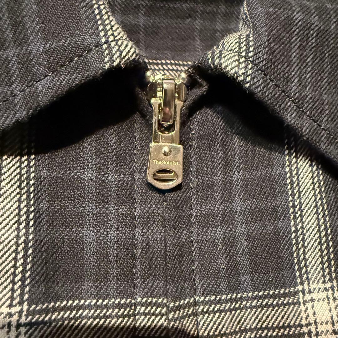 ソロイスト チェック柄 ジップ ブルゾン 44サイズ