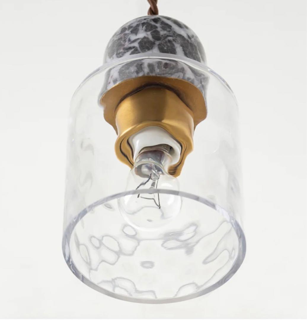 Glass × 大理石　香水瓶のような ガラス ペンダントライト