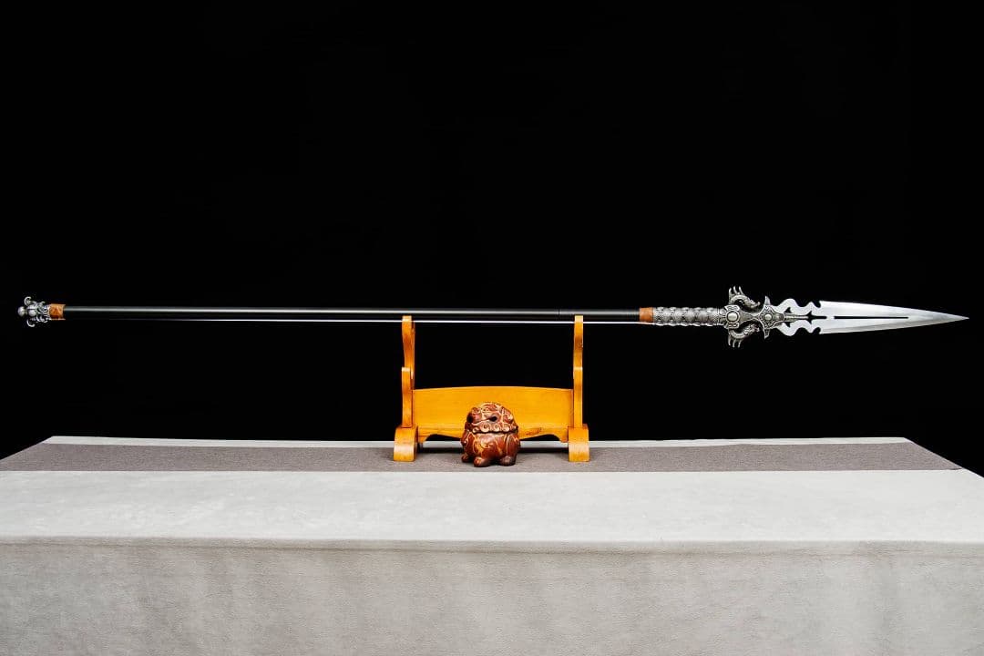 【双龍-九幽冽獄槍】古兵器 武具 手鍛造打 武蔵 銃 槍 鑑賞用 贈り物 武士道