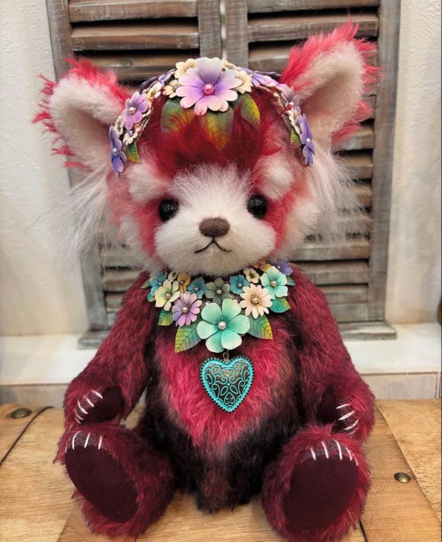 国内作家様作　ハンドメイド　テディベア　ぬいぐるみ　レッサーパンダ　アートドール