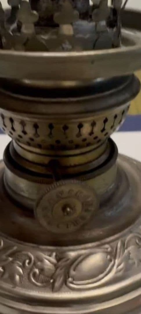 アンティークオイルランプ　小西KONISHI JAPAN　明治時代