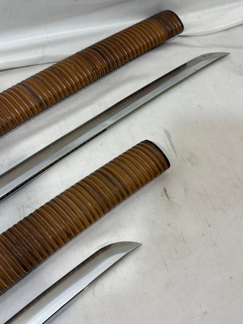 時代 武具 模造刀/100cm 68cm曲刀2本 木製鞘/