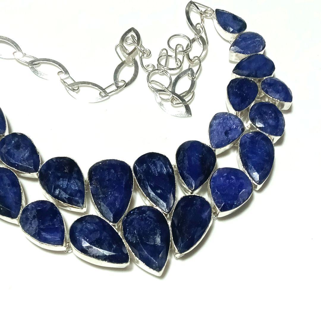 マナ 大粒サファイア 88 天然石 ネックレス ジュエリー シルバー