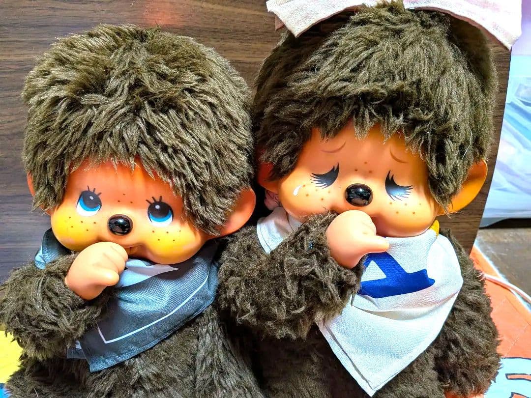 初代双子のモンチッチLサイズ2体 約45㌢ 青い目 昭和レトロ