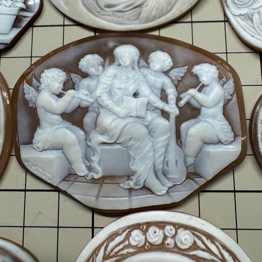 カメオ　１０点セット　ハンドメイド　シェル　刻印あり