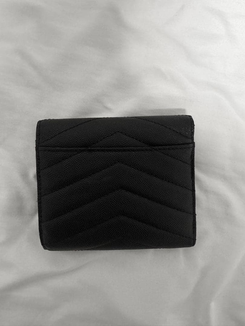 Yves Saint Laurent 三つ折り財布 ブラック
