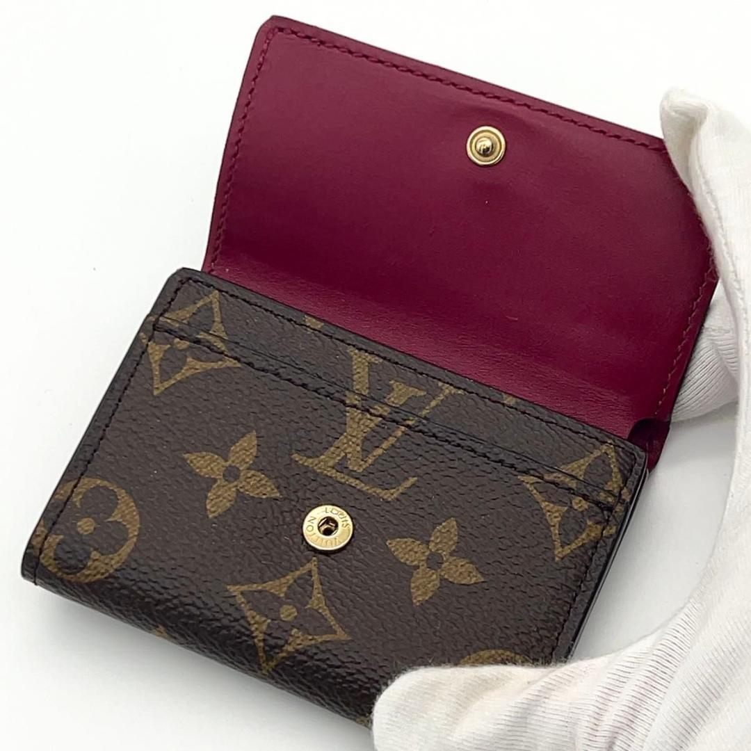 極美品★LV モノグラム 三つ折り財布 小銭入れ無し コンパクト スリム