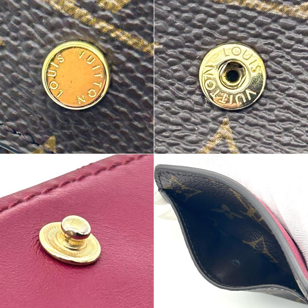 極美品★LV モノグラム 三つ折り財布 小銭入れ無し コンパクト スリム