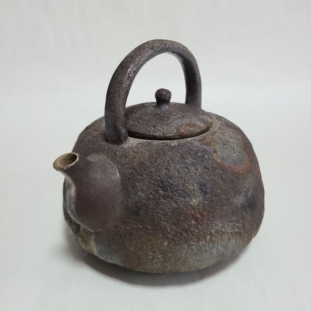 備前焼 茶道具 湯沸かし 陶印なし 青備前 やかん ボーフラ 急須