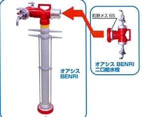 岩崎製作所 災害時給水可能型 『オアシスBENRI用』二口給水栓