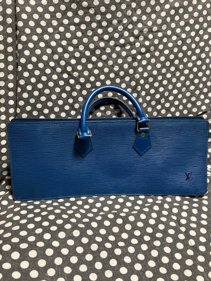 【LOUIS VUITTON】ハンドバッグ　サック トリアングル　エピ　ブルー
