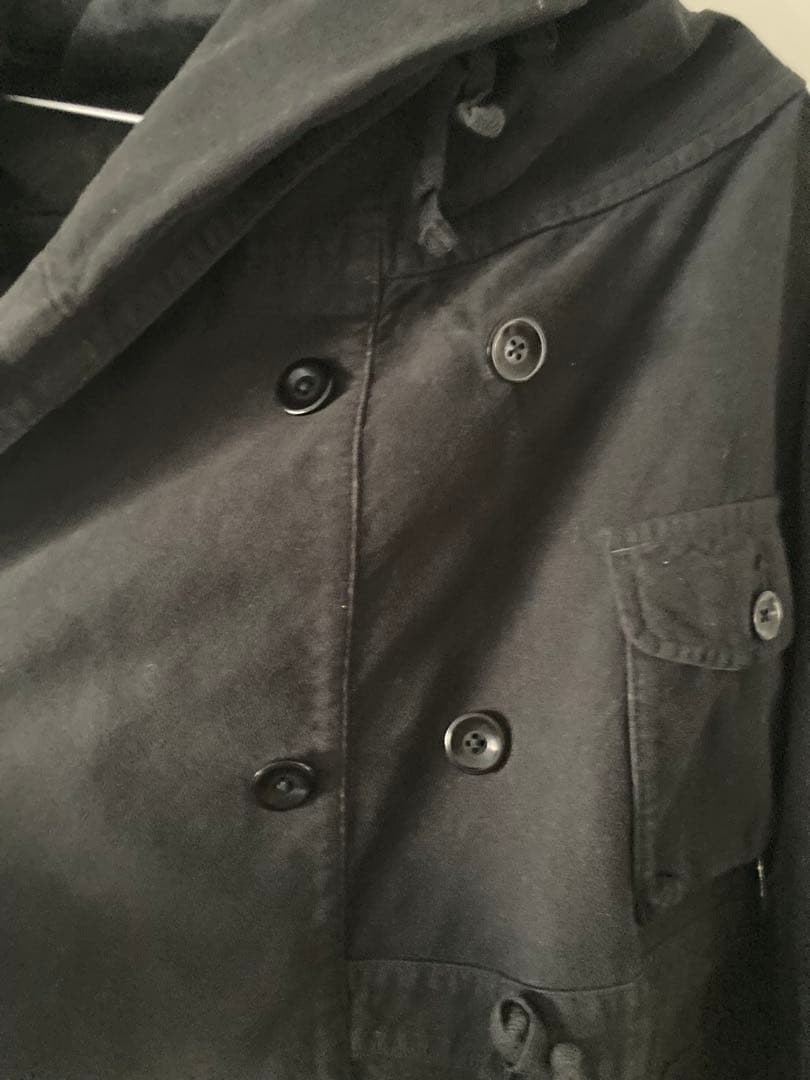 KAPITAL モールスキンリングコート　ブラック サイズ2