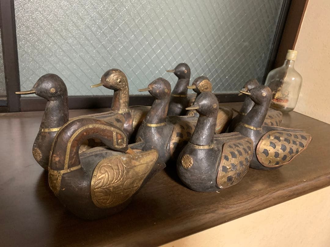 【アンティーク調 アヒルの置物 6点セット　値下げ