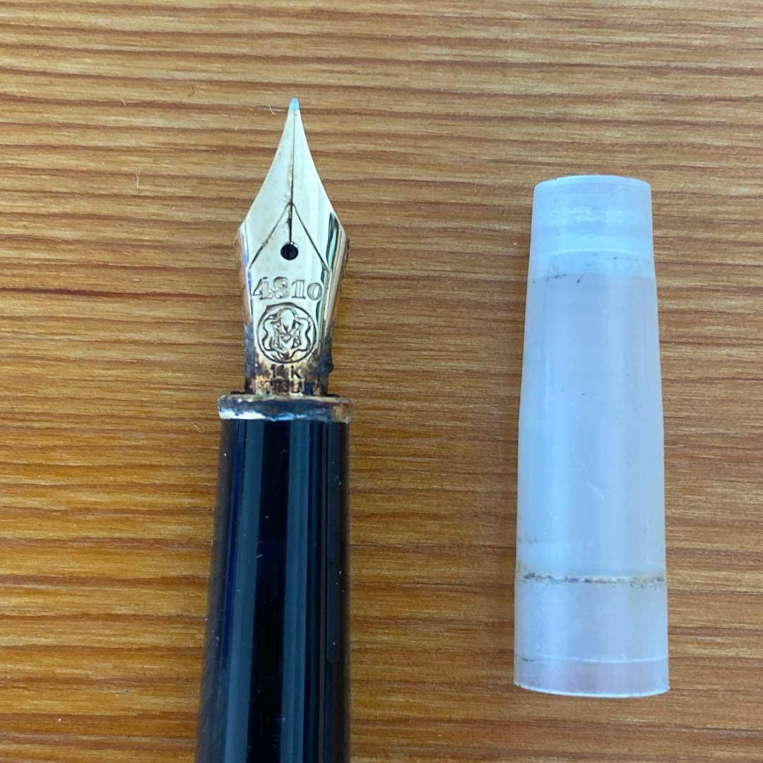 黒い万年筆 金メッキペン先 MONTBLANC 14K