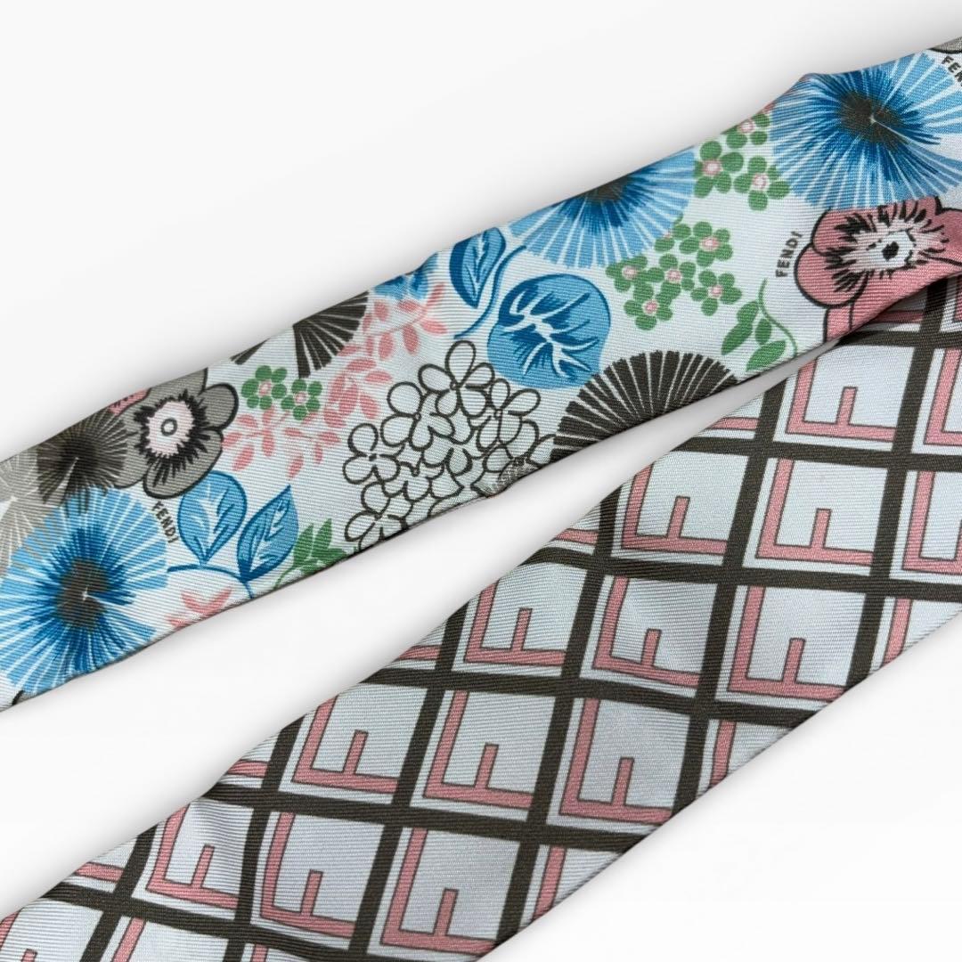 FENDI フェンディ　ズッカ柄　FFロゴ　ラッピー　花柄　スカーフ　小物