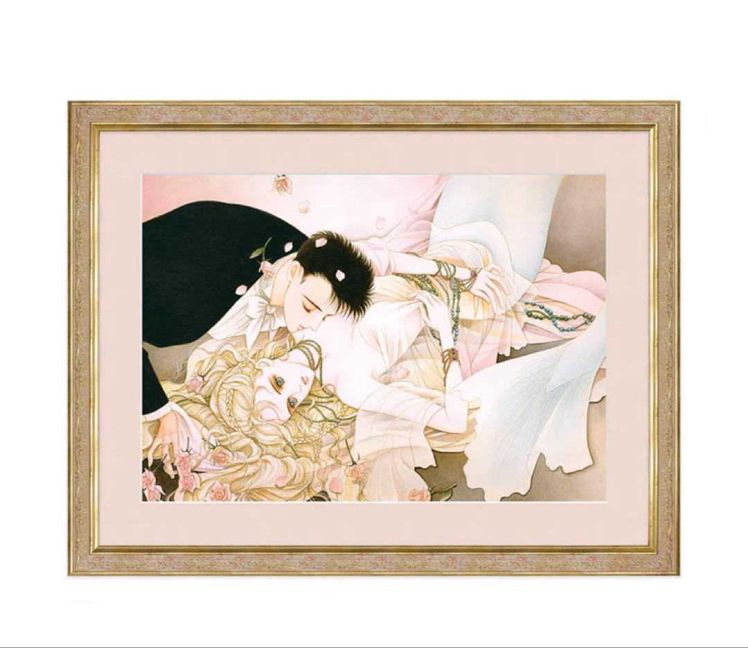 清水玲子原画展　直筆サイン入りB4キャラファイングラフ　月の子