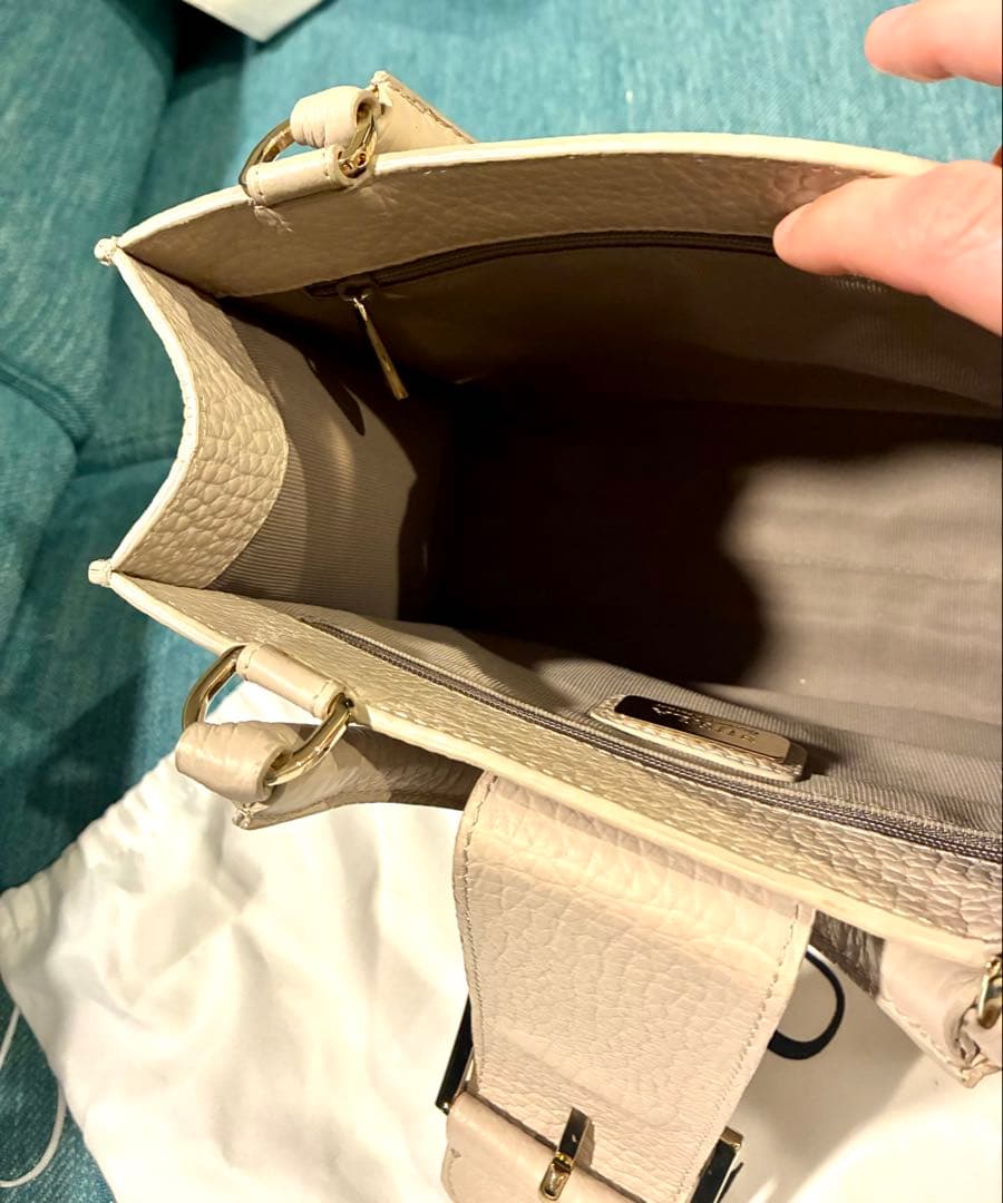 FURLA グレー ジュ　ハンドバッグ 保存袋付き