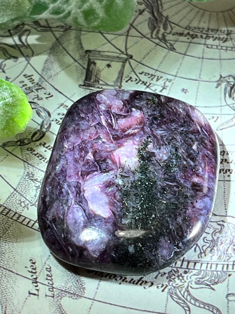 【世界三大ヒーリングストーン】チャロアライト タンブル 瞑想　グラウンディング