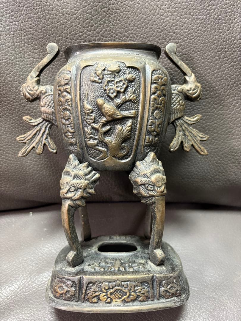 獅子香炉　置物