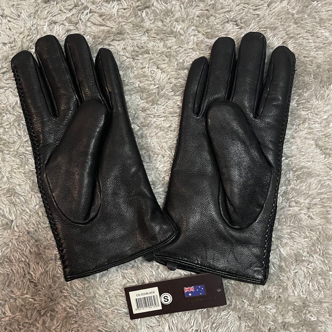 土日割引本革【新品未使用】タグ付　UGG レザーグローブ　メンズ　レディース　黒