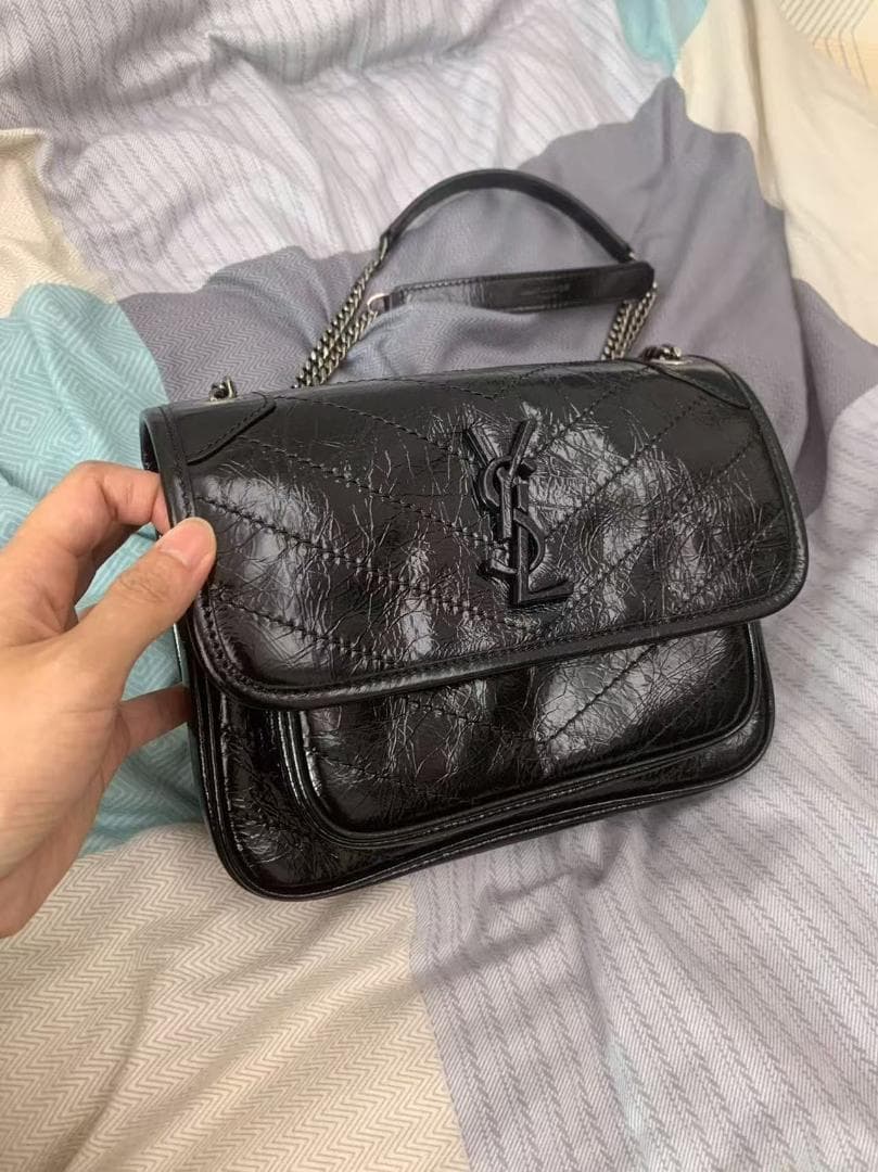 YSL ニキ ミディアム レザー ショルダーバッグ~~~
