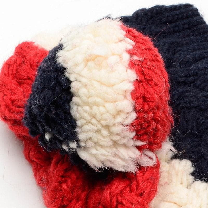 モンクレール　ニットキャップ　マルチカラー　ぽんぽん付ニット帽