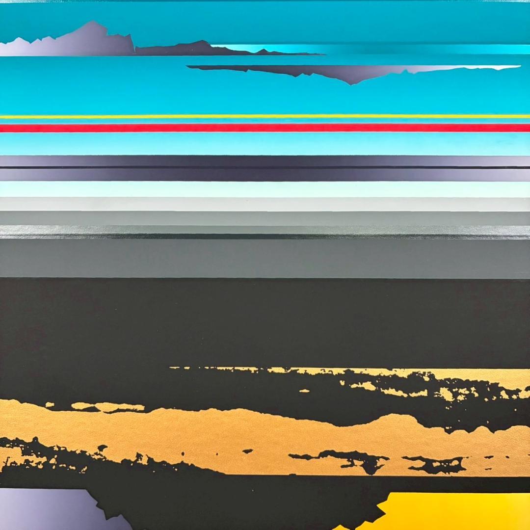 沢田哲郎「PrismⅢ」シルクスクリーン 1988年作 直筆サイン入り 額縁入り