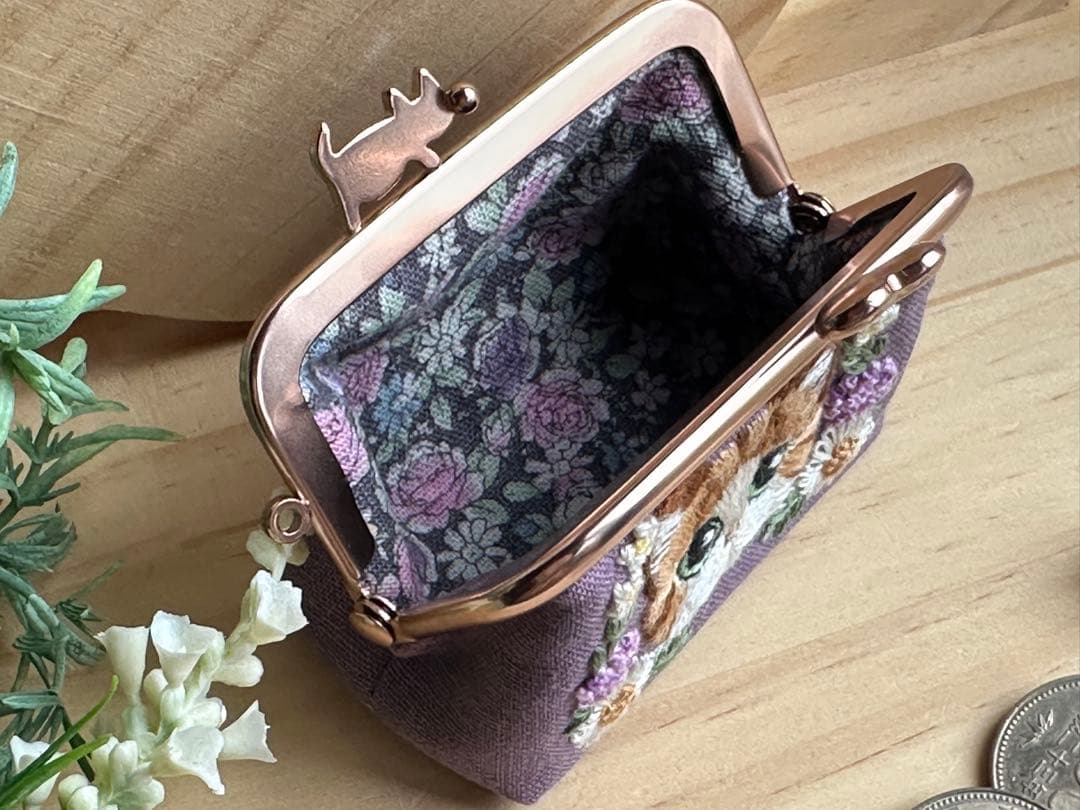 うさこ様　手刺繍猫のがま口　3点