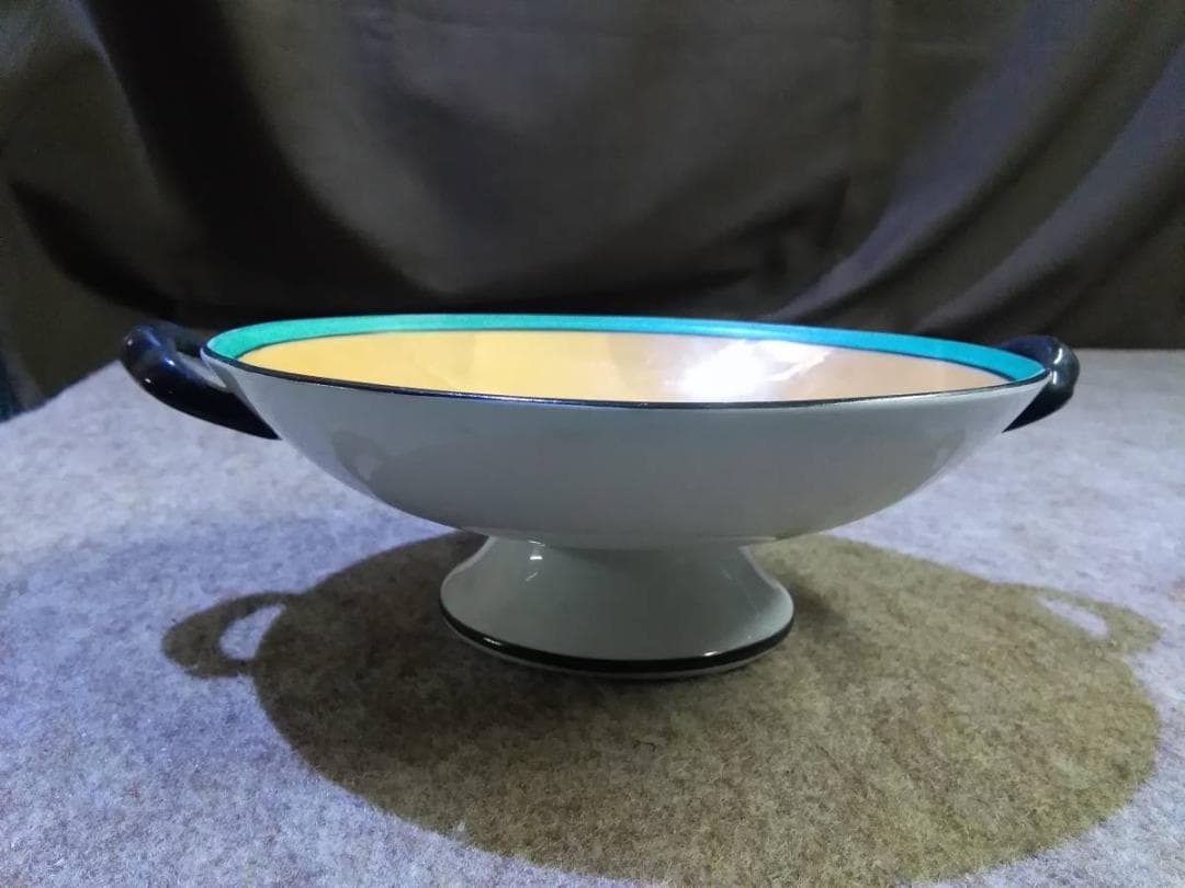 オールドノリタケ　アールデコ　果樹園の図　美しい菓子皿　M－JAPAN印