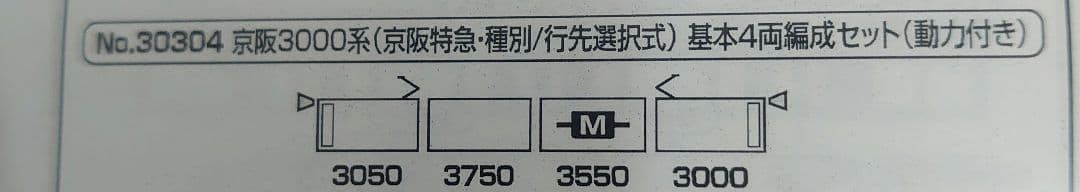 京阪 3000系 京阪特急 基本4両 コアレス動製品 必ず本文を