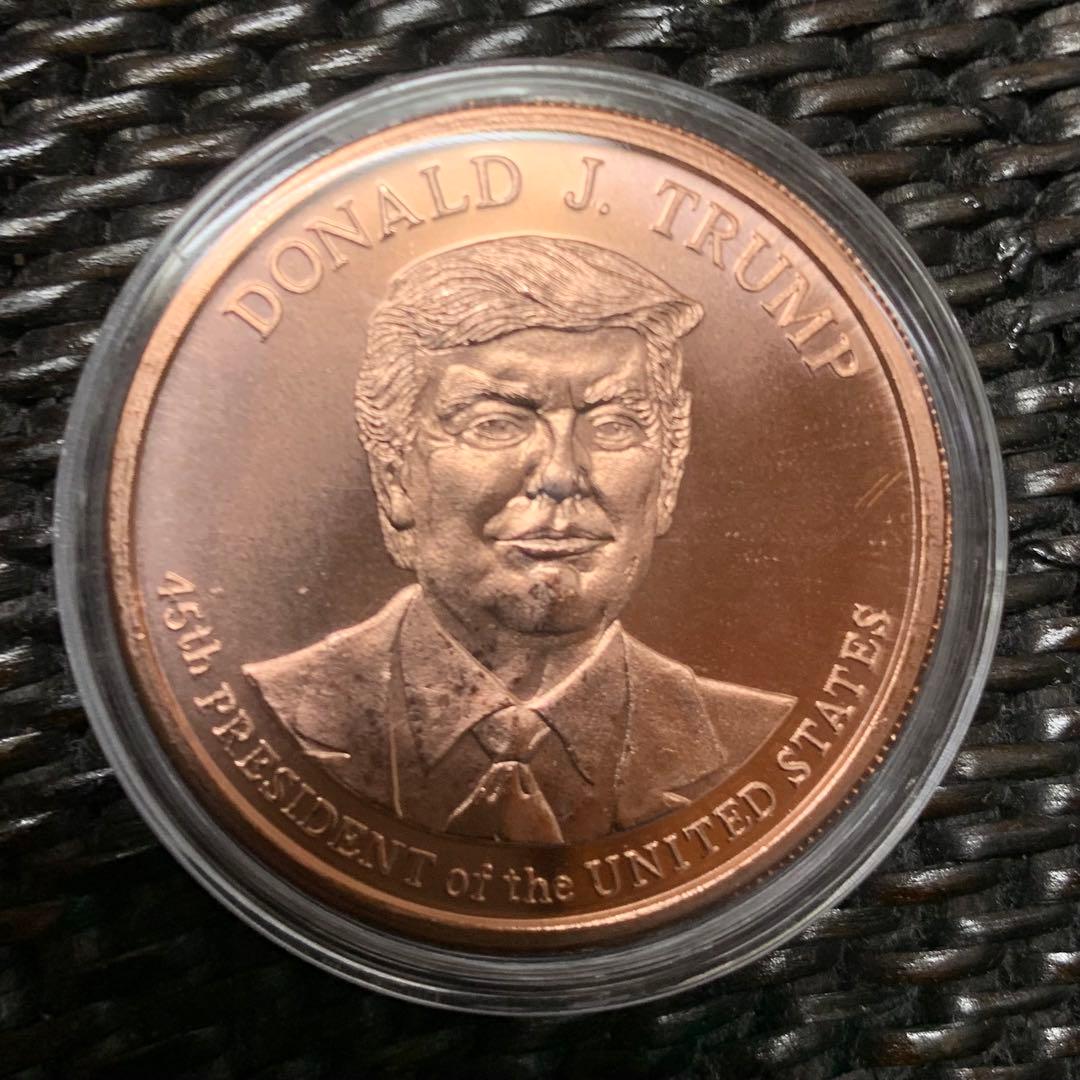 ア*ク様 トランプ大統領1オンス銀貨➕銅貨