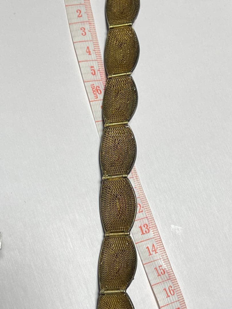 銀線細工 珊瑚SILVER ストーン ブレスレット